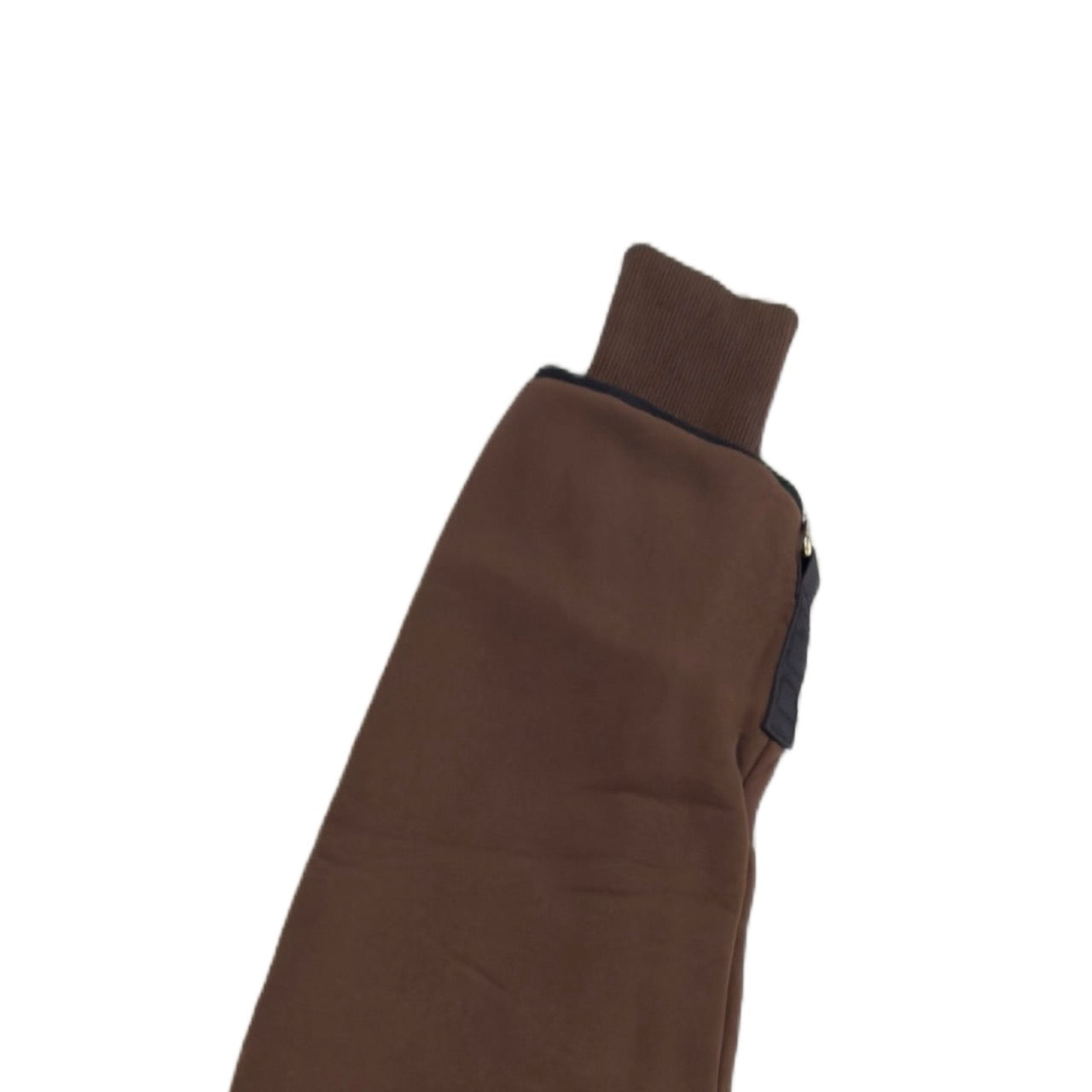 1/4 ZIP Double Layered Hoodie : CHOCOLATE BROWN