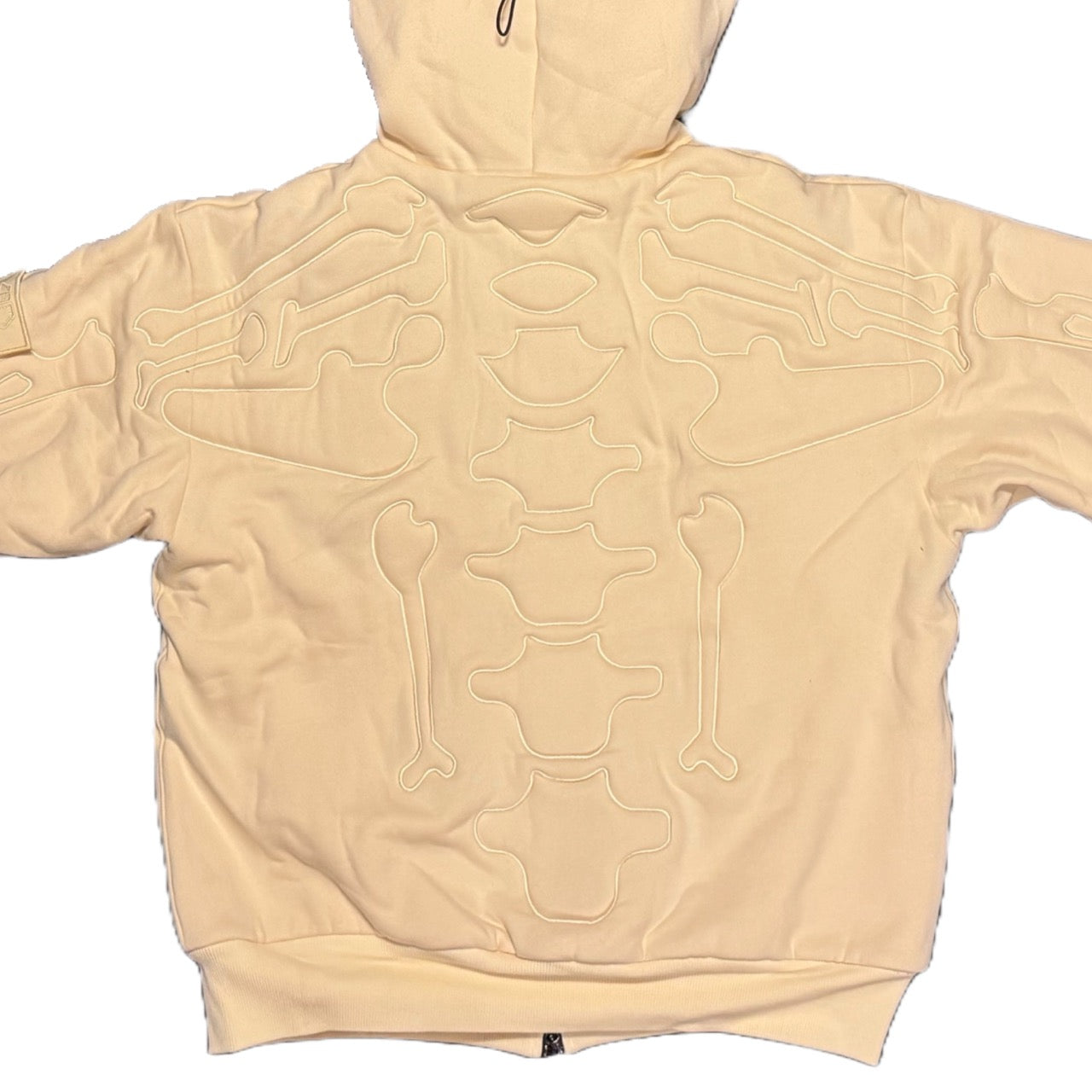 SKELETON PADDED Double Layered Hoodie : BUTTER YELLOW