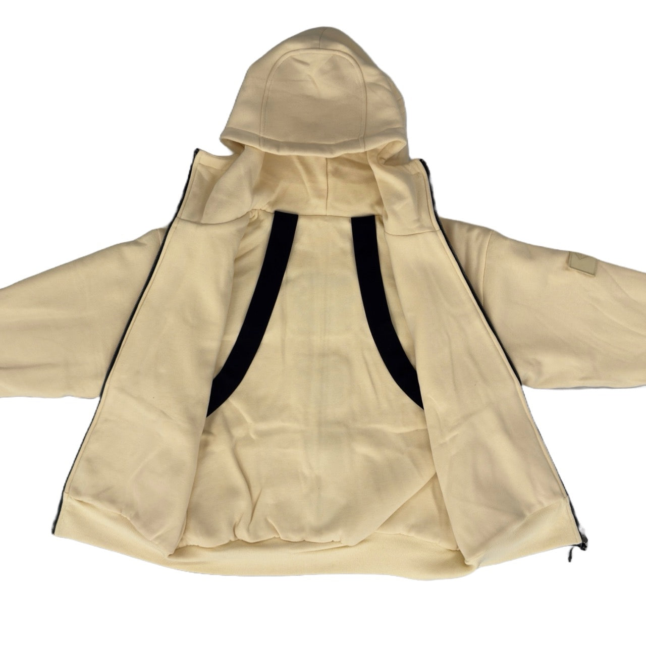 SKELETON PADDED Double Layered Hoodie : BUTTER YELLOW