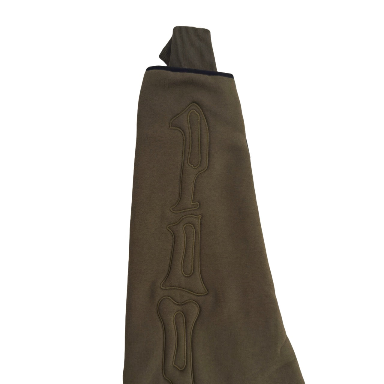 SKELETON PADDED Double Layered Hoodie : OLIVE GREEN