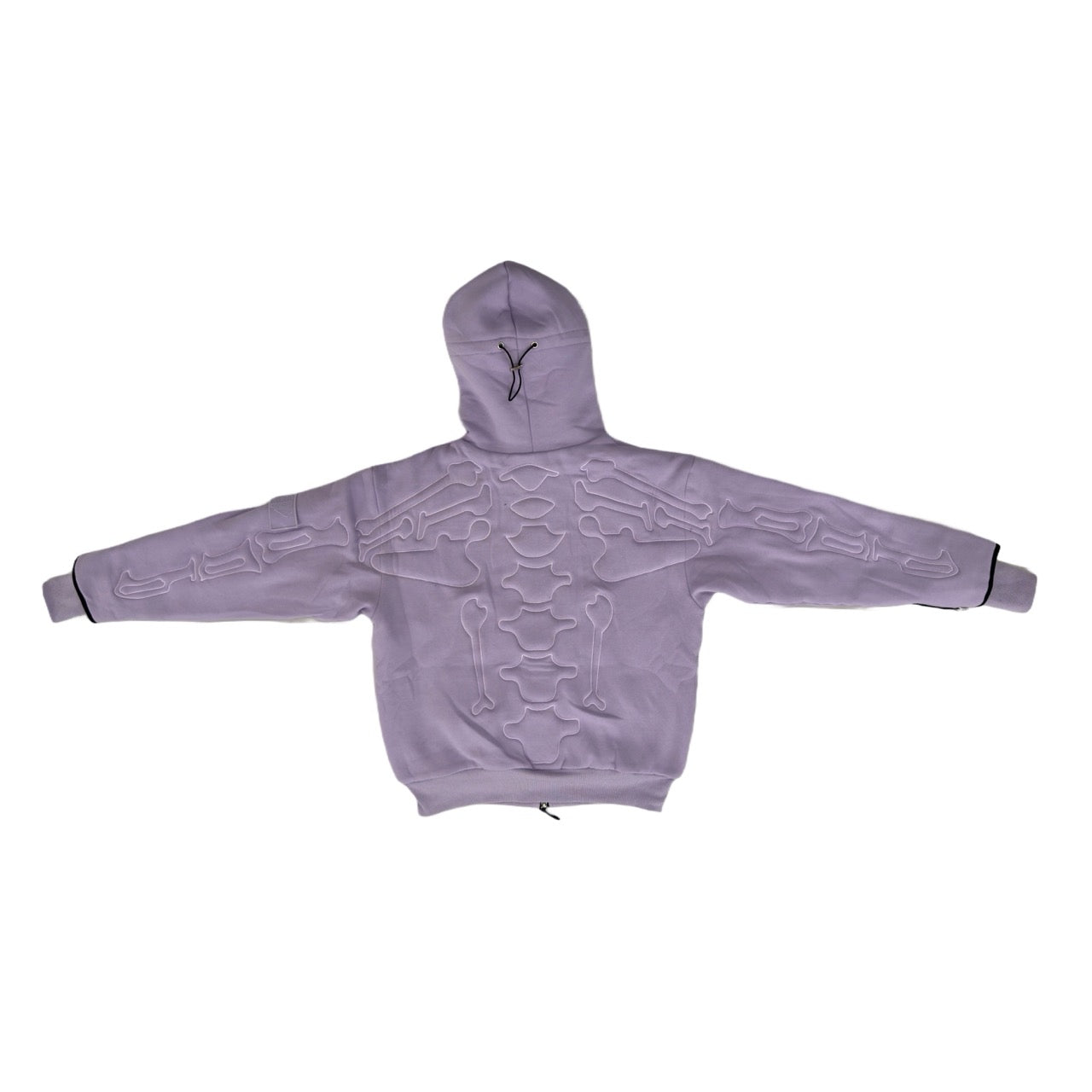 SKELETON PADDED Double Layered Hoodie : LILAC