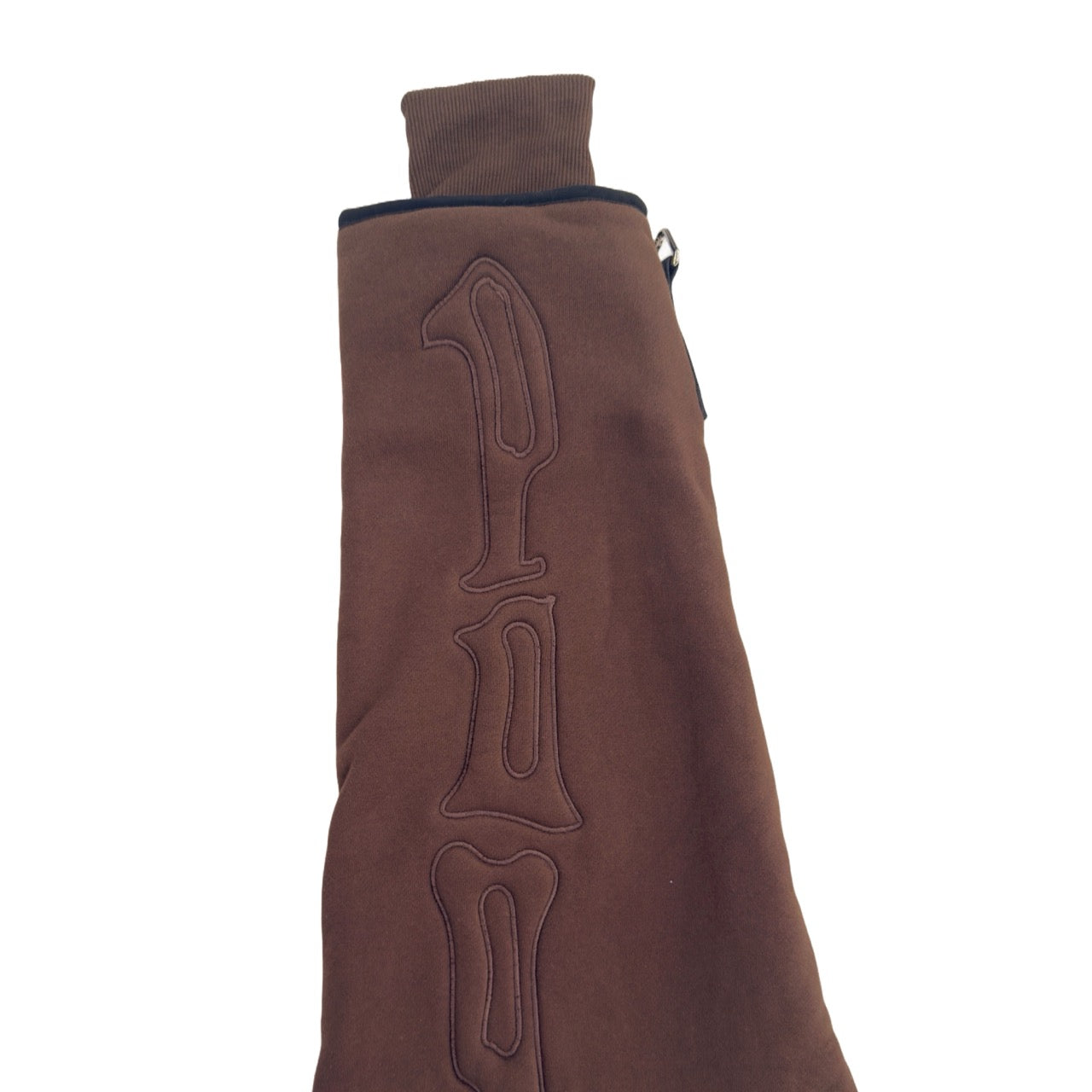 SKELETON PADDED Double Layered Hoodie : CHOCOLATE BROWN