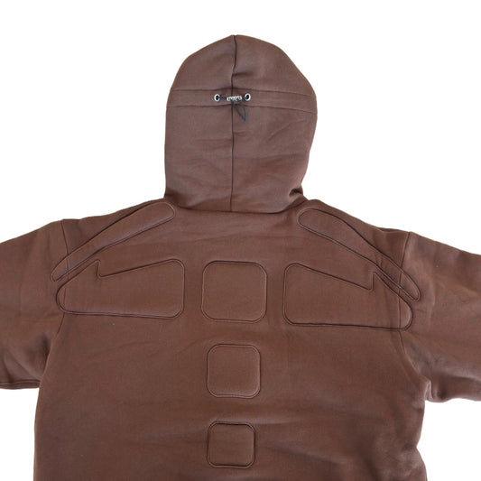 ARROW PADDED Double Layered Hoodie : CHOCOLATE BROWN