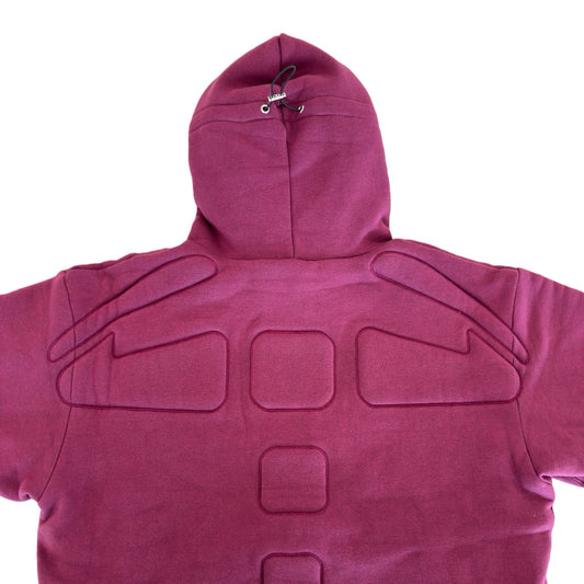 ARROW PADDED Double Layered Hoodie : BERRY