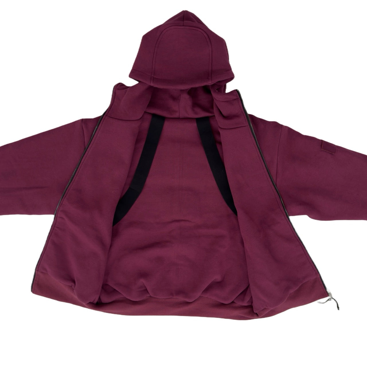ARROW PADDED Double Layered Hoodie : BERRY