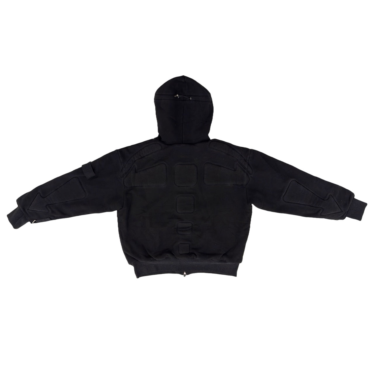 ARROW PADDED Double Layered Hoodie : WASHED BLACK