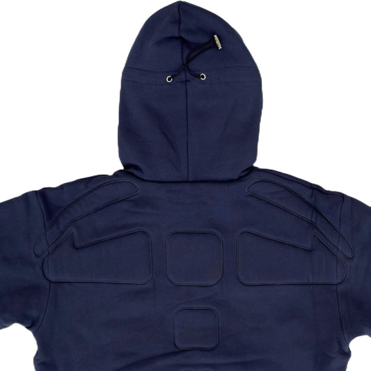 ARROW PADDED Double Layered Hoodie : BLUE