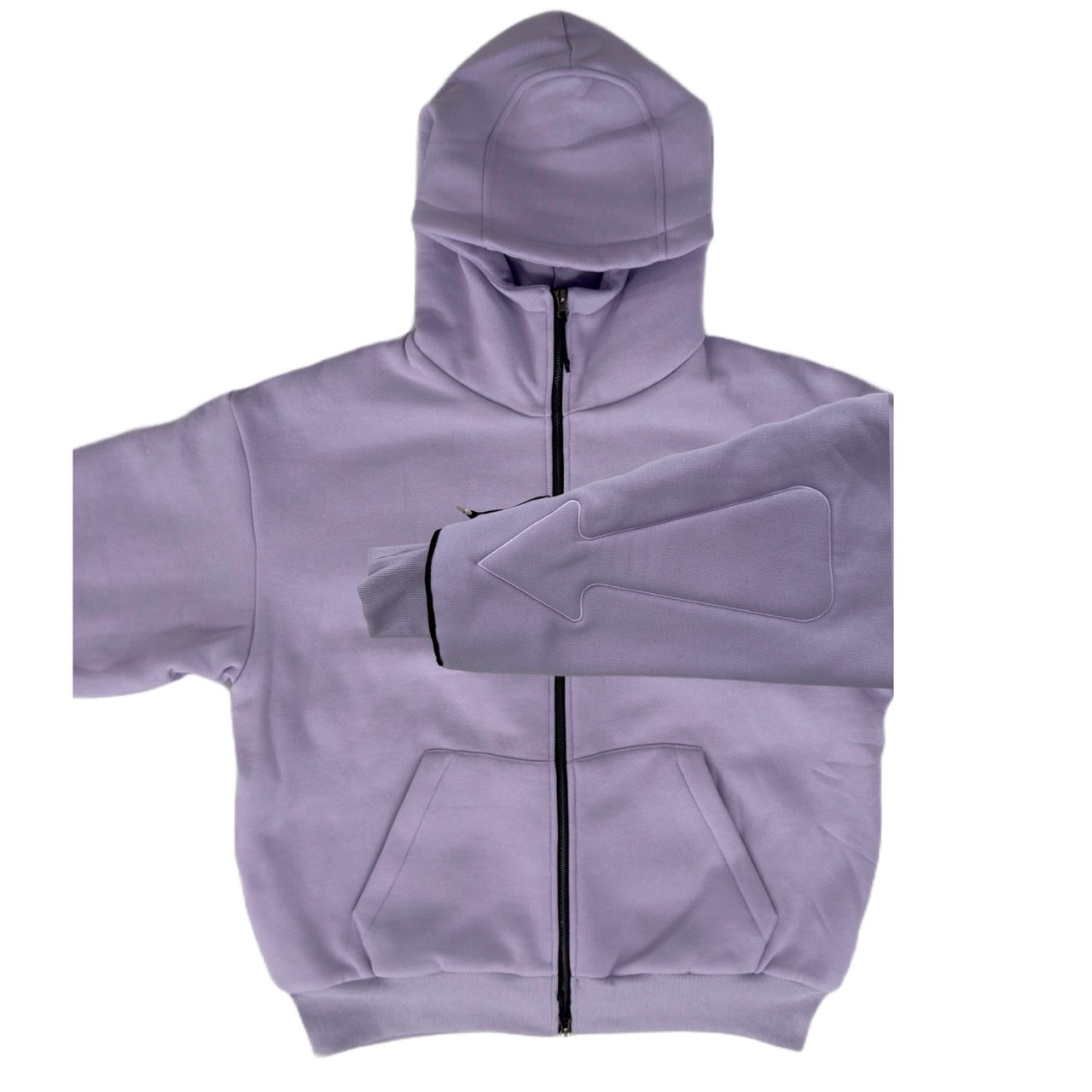 ARROW PADDED Double Layered Hoodie : LILAC