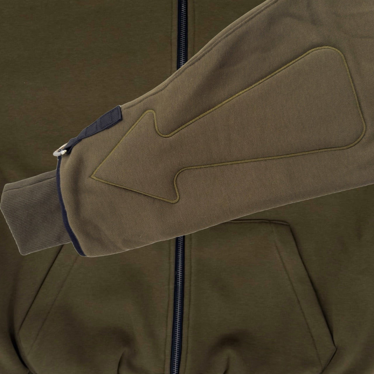 ARROW PADDED Double Layered Hoodie : OLIVE GREEN