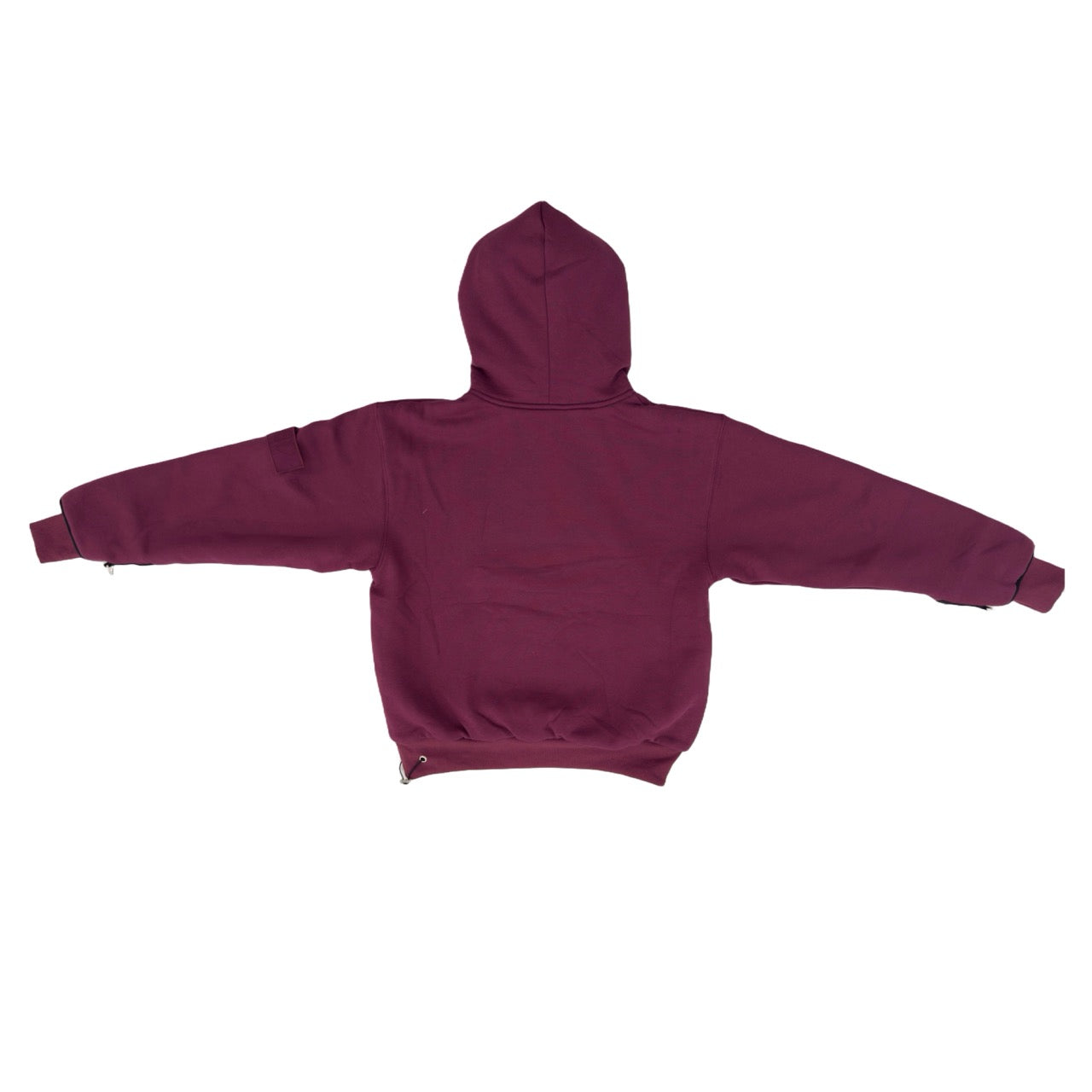 1/4 ZIP Double Layered Hoodie : BERRY