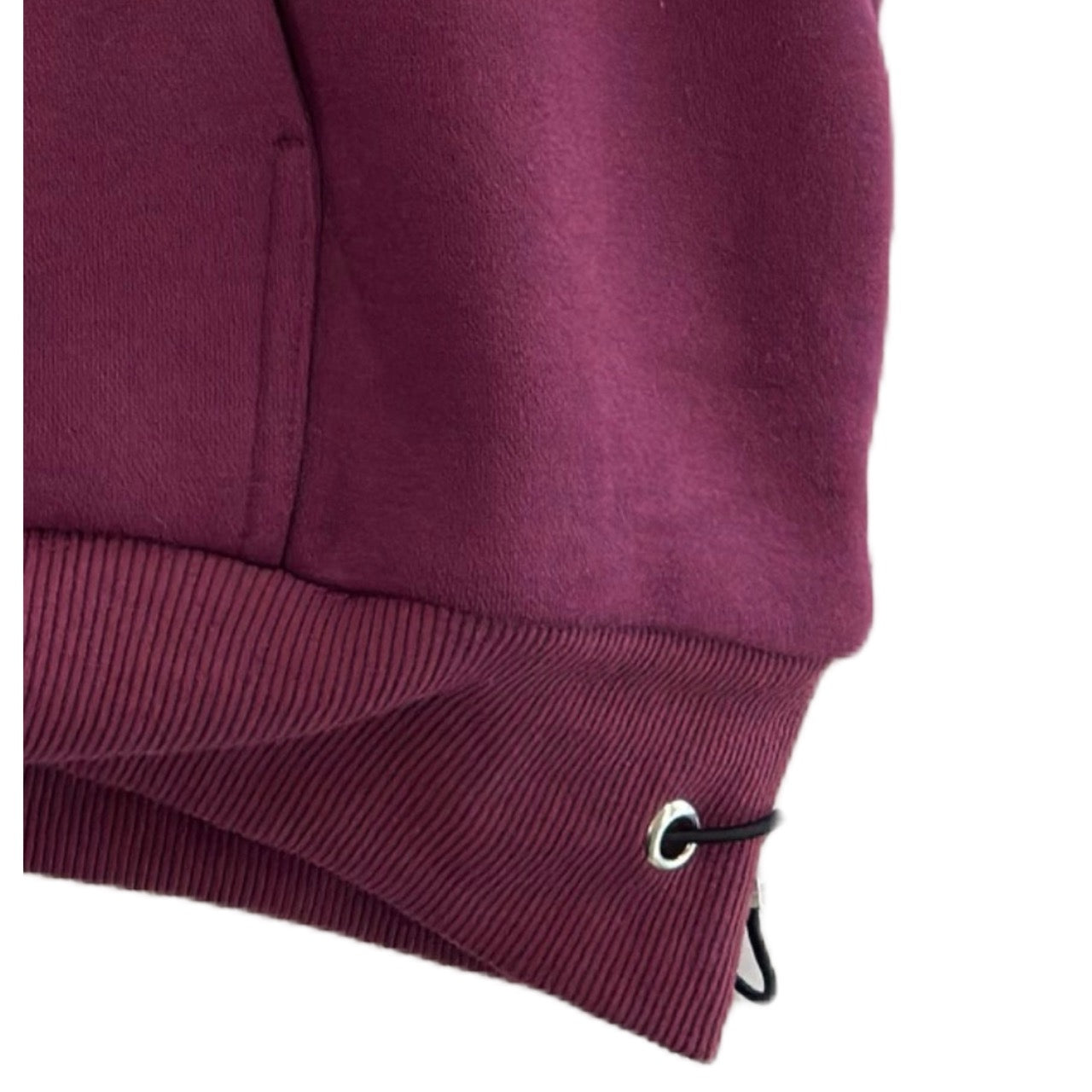 1/4 ZIP Double Layered Hoodie : BERRY