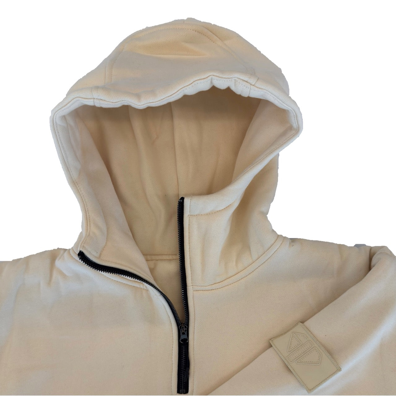 1/4 ZIP Double Layered Hoodie : BUTTER YELLOW