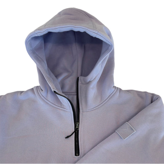 1/4 ZIP Double Layered Hoodie : LILAC