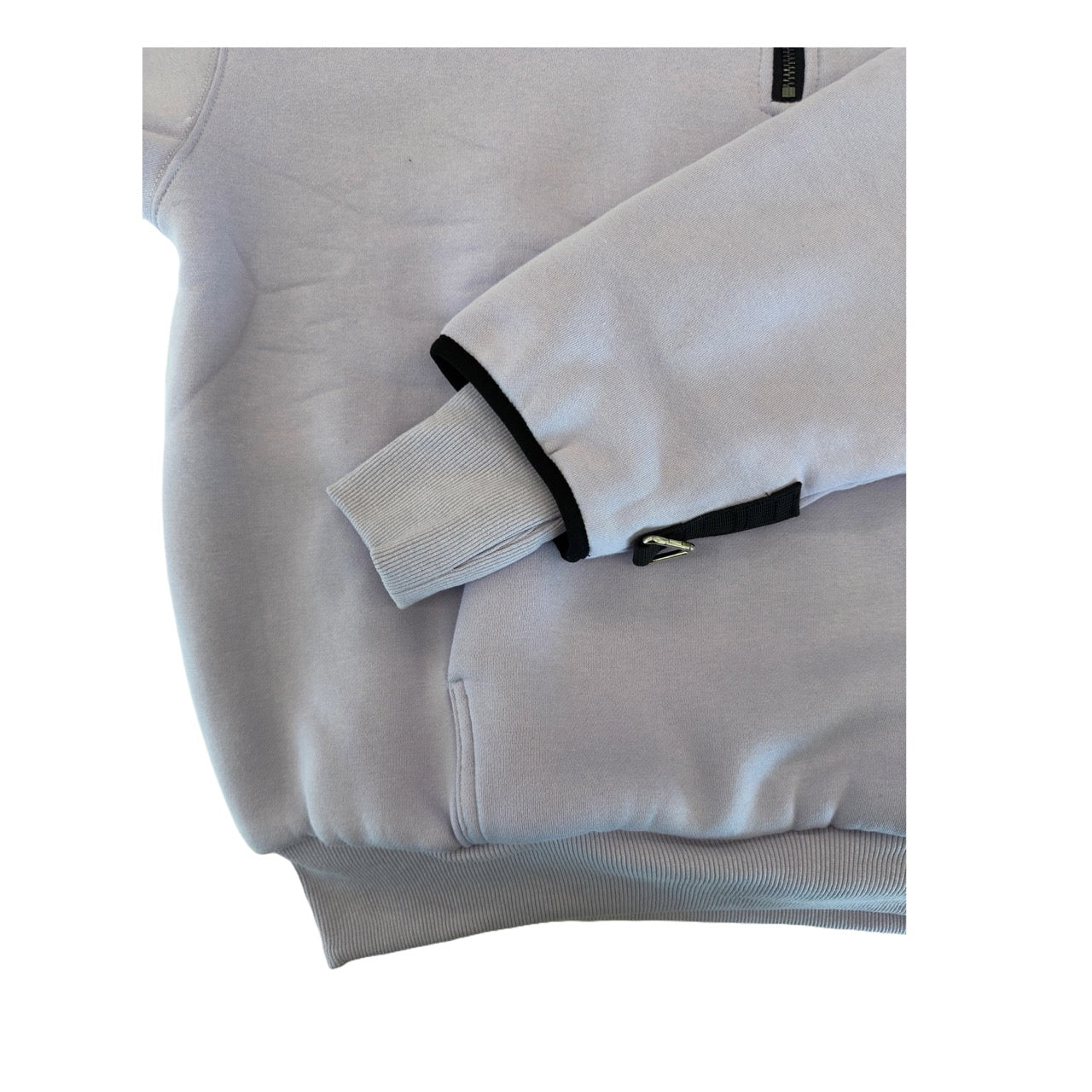 1/4 ZIP Double Layered Hoodie : LILAC