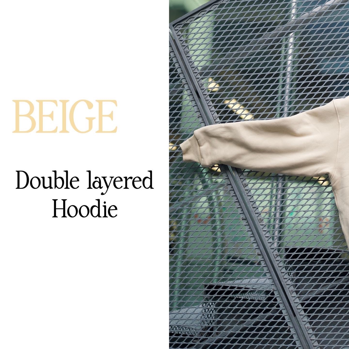 S1 : OG Double Layered Hoodie : COCONUT