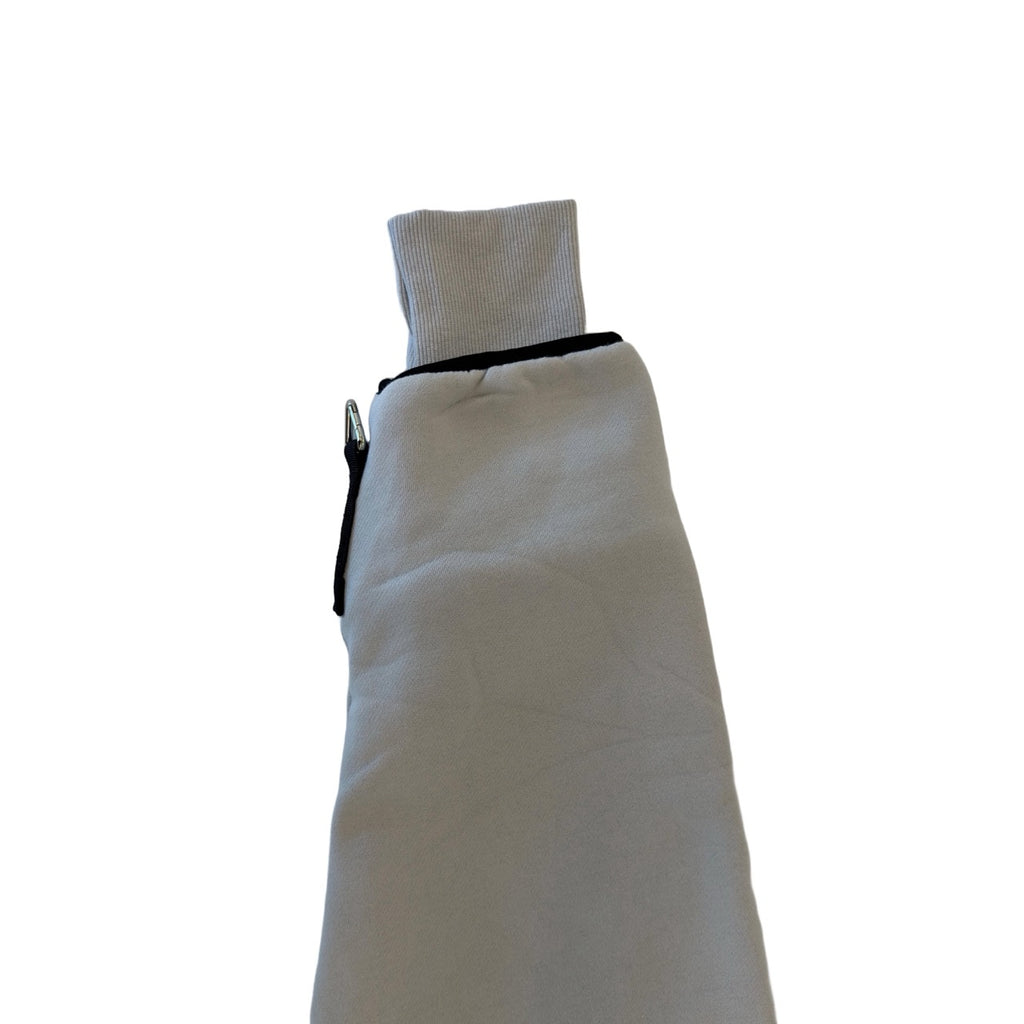 1/4 ZIP Double Layered Hoodie :  GREY