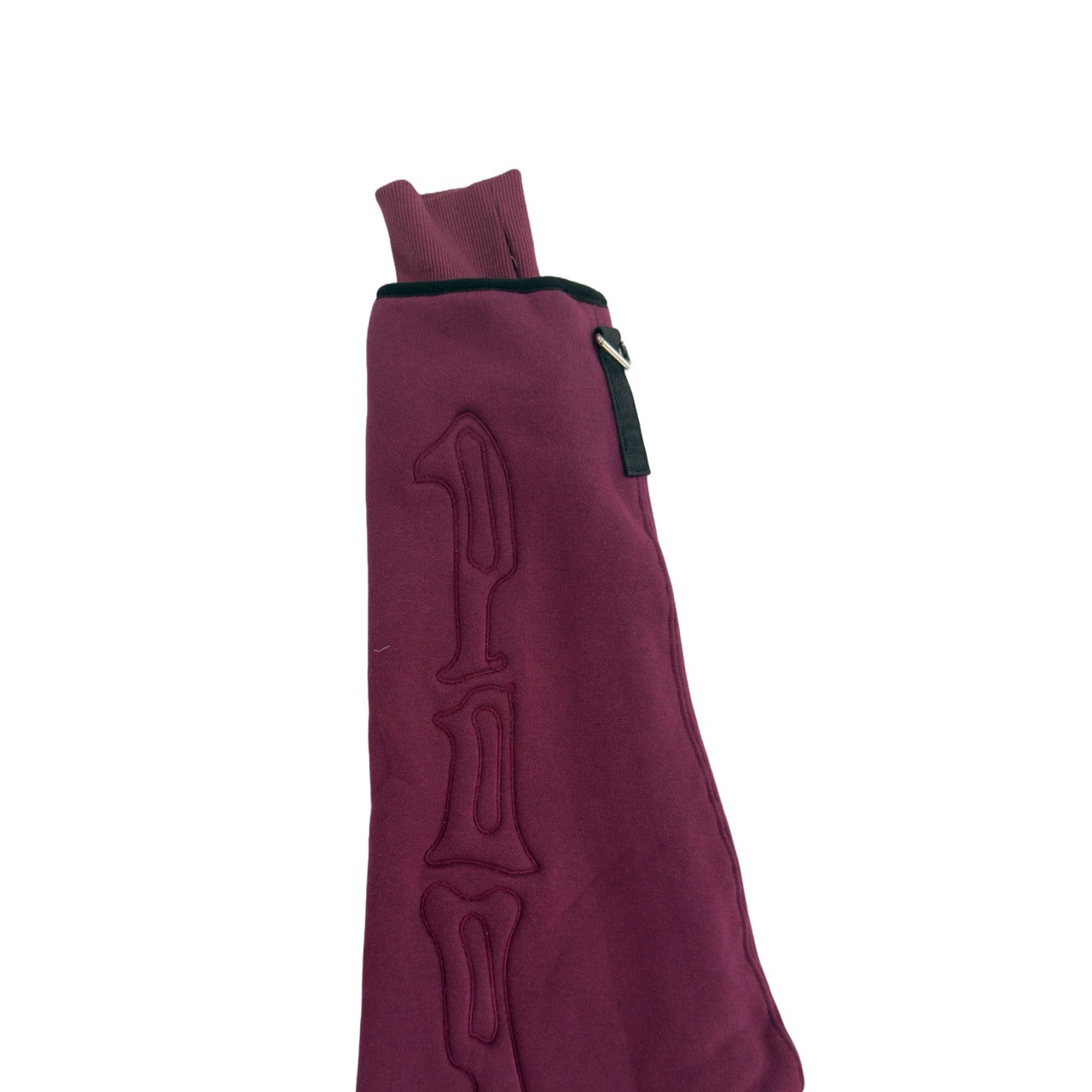 SKELETON PADDED Double Layered Hoodie : BERRY