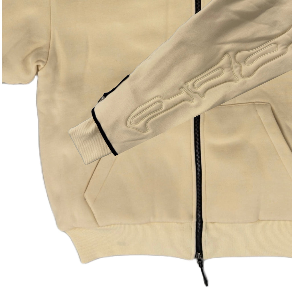 SKELETON PADDED Double Layered Hoodie : BUTTER YELLOW