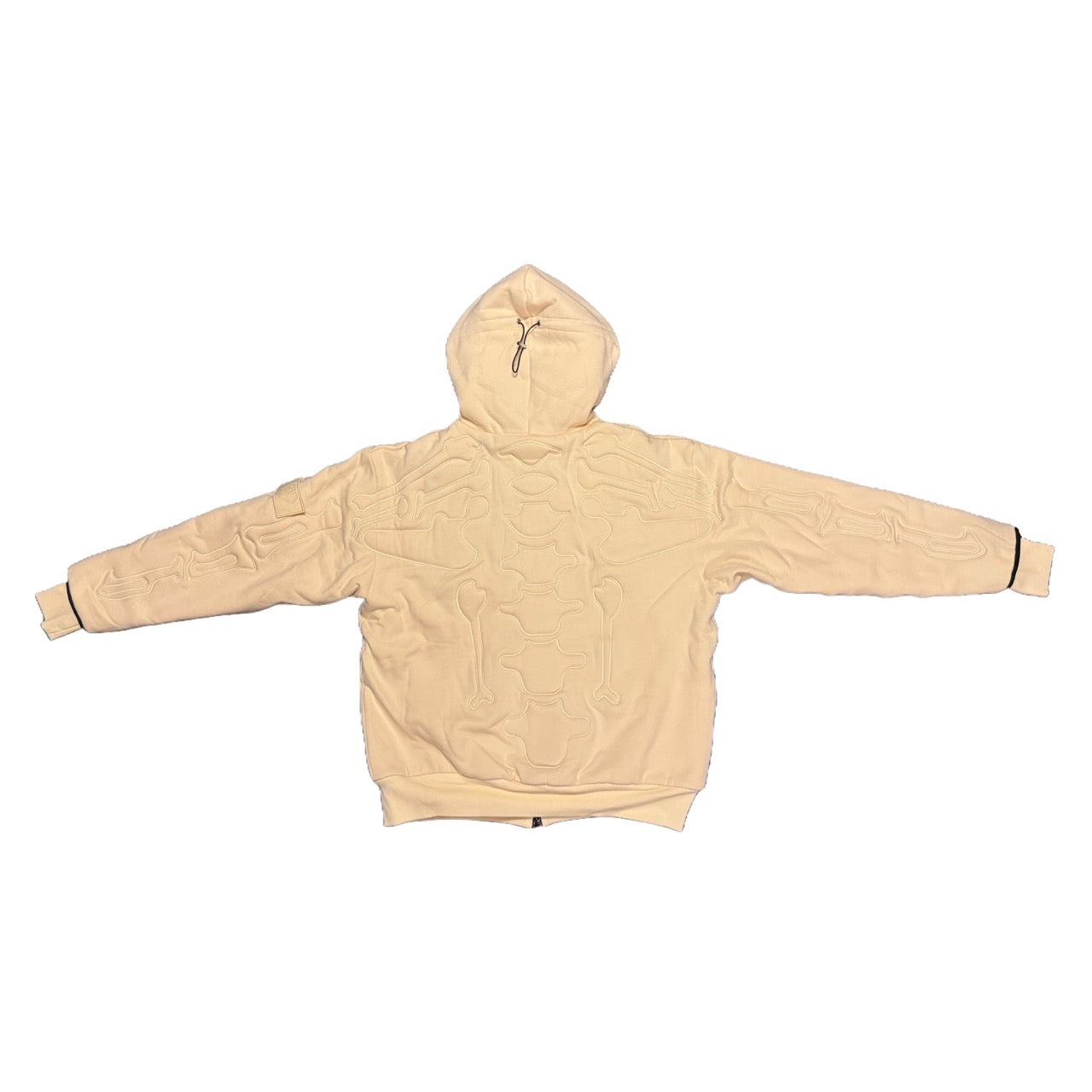 SKELETON PADDED Double Layered Hoodie : BUTTER YELLOW
