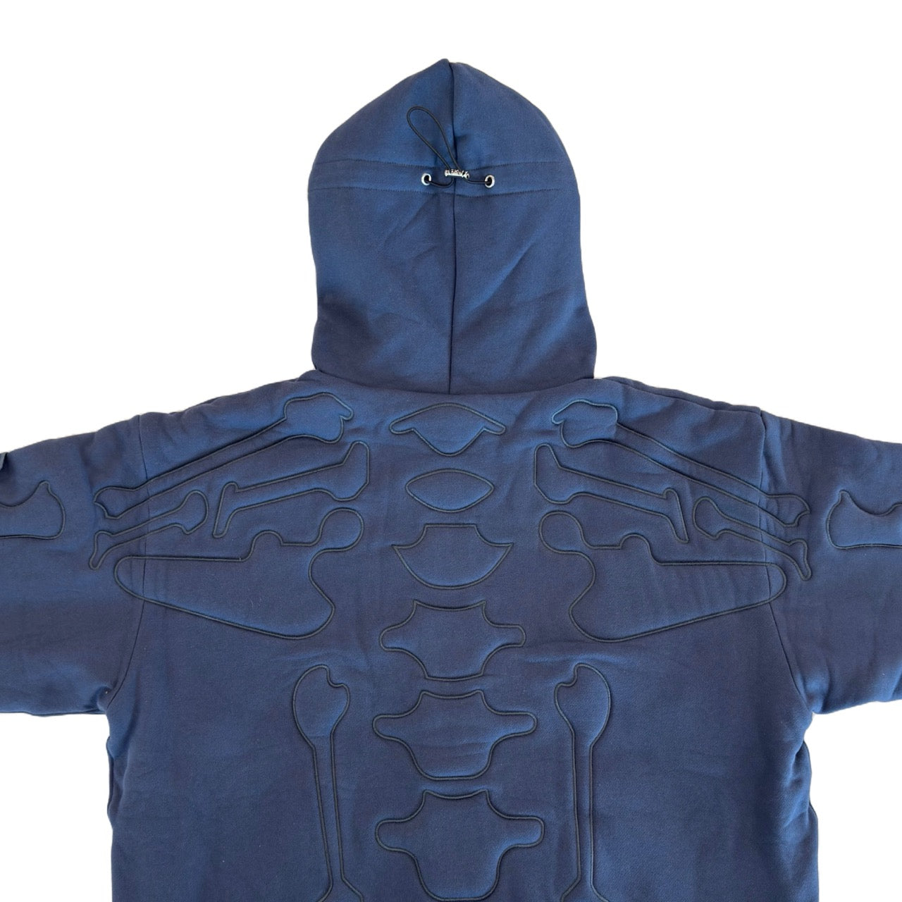 SKELETON PADDED Double Layered Hoodie : BLUE