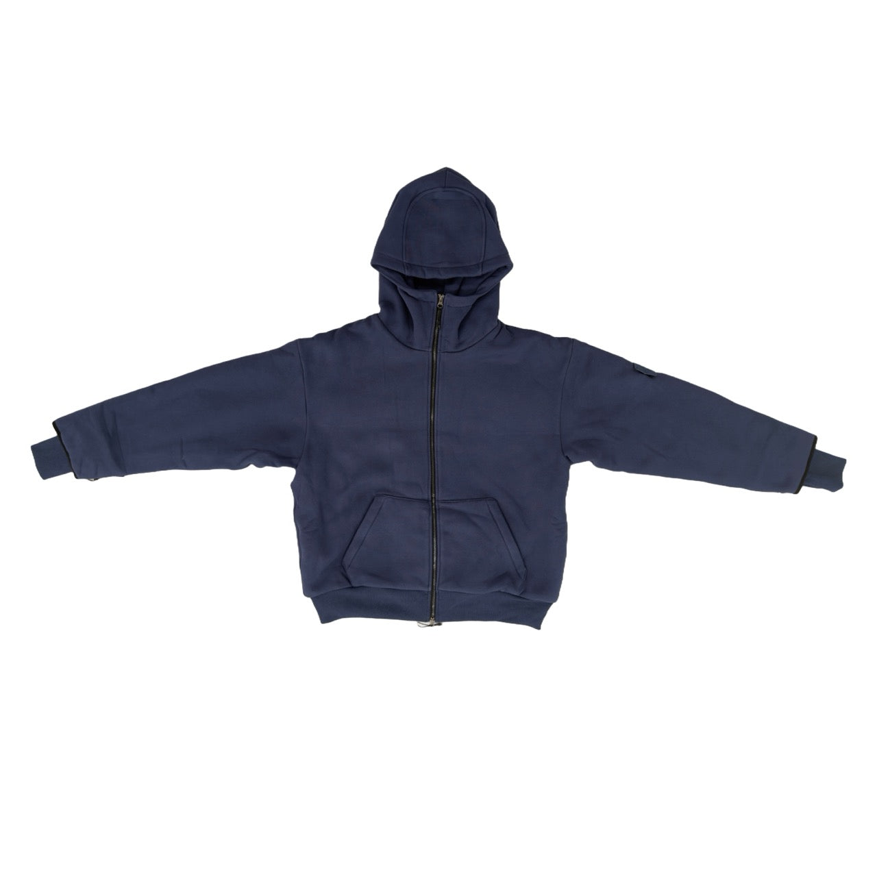 SKELETON PADDED Double Layered Hoodie : BLUE