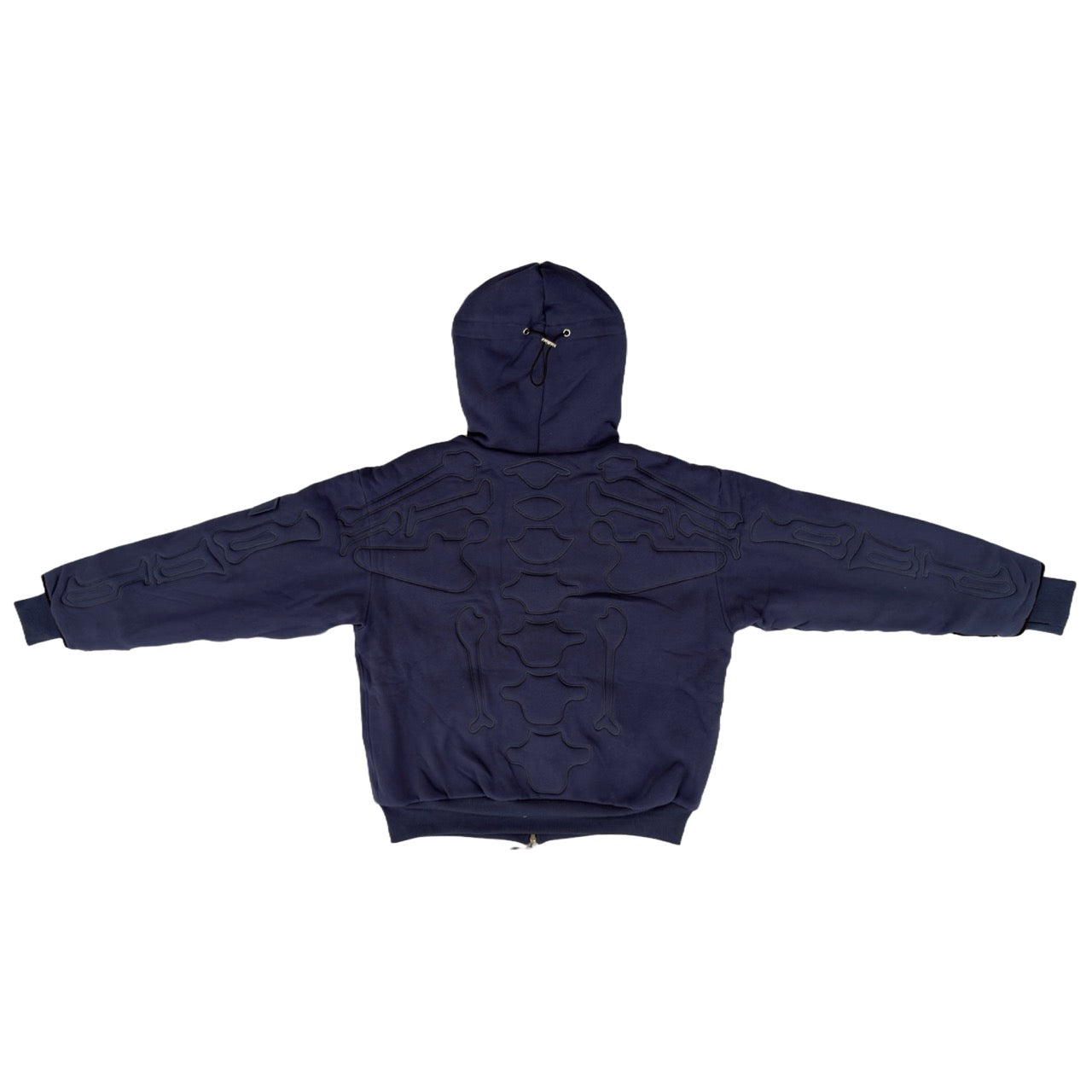 SKELETON PADDED Double Layered Hoodie : BLUE