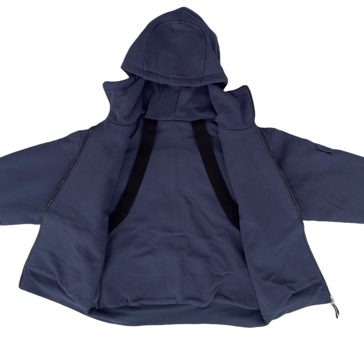 SKELETON PADDED Double Layered Hoodie : BLUE