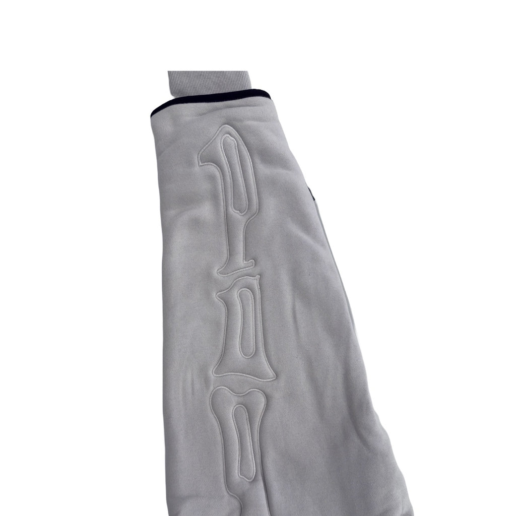 SKELETON PADDED Double Layered Hoodie : GREY