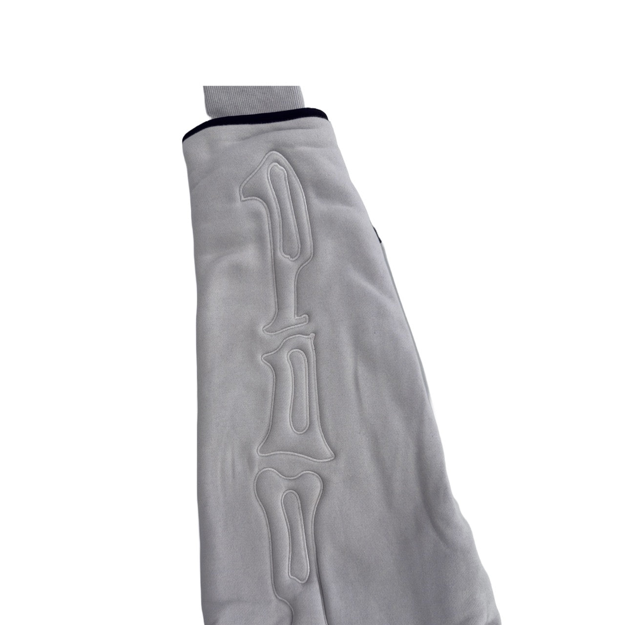 SKELETON PADDED Double Layered Hoodie : GREY