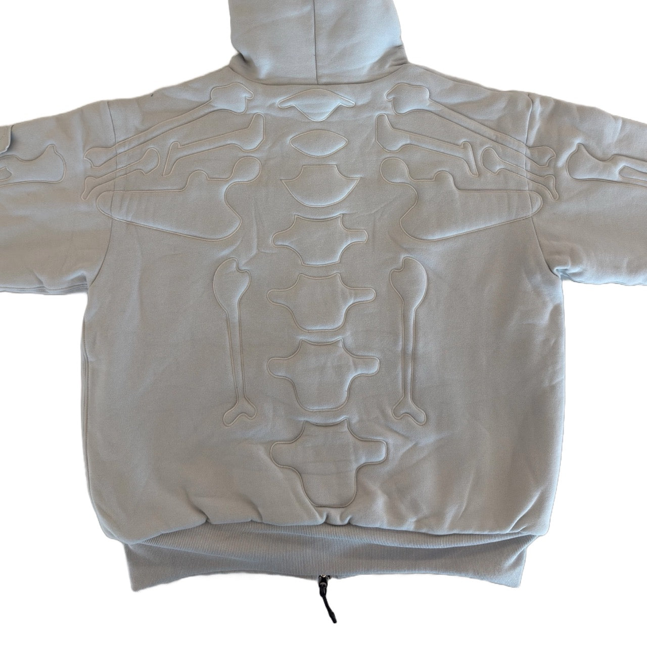 SKELETON PADDED Double Layered Hoodie : GREY