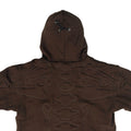 SKELETON PADDED Double Layered Hoodie : CHOCOLATE BROWN