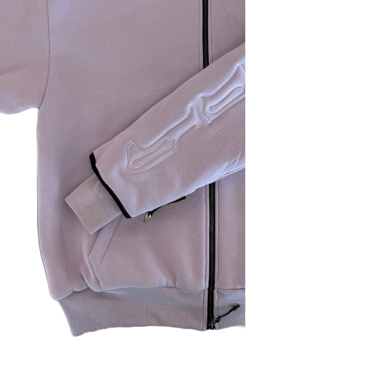 SKELETON PADDED Double Layered Hoodie : LILAC