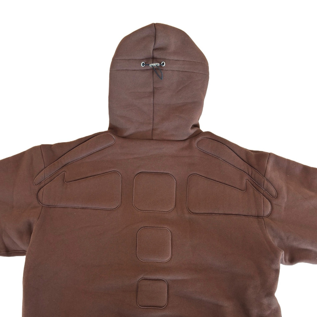 ARROW PADDED Double Layered Hoodie : CHOCOLATE BROWN