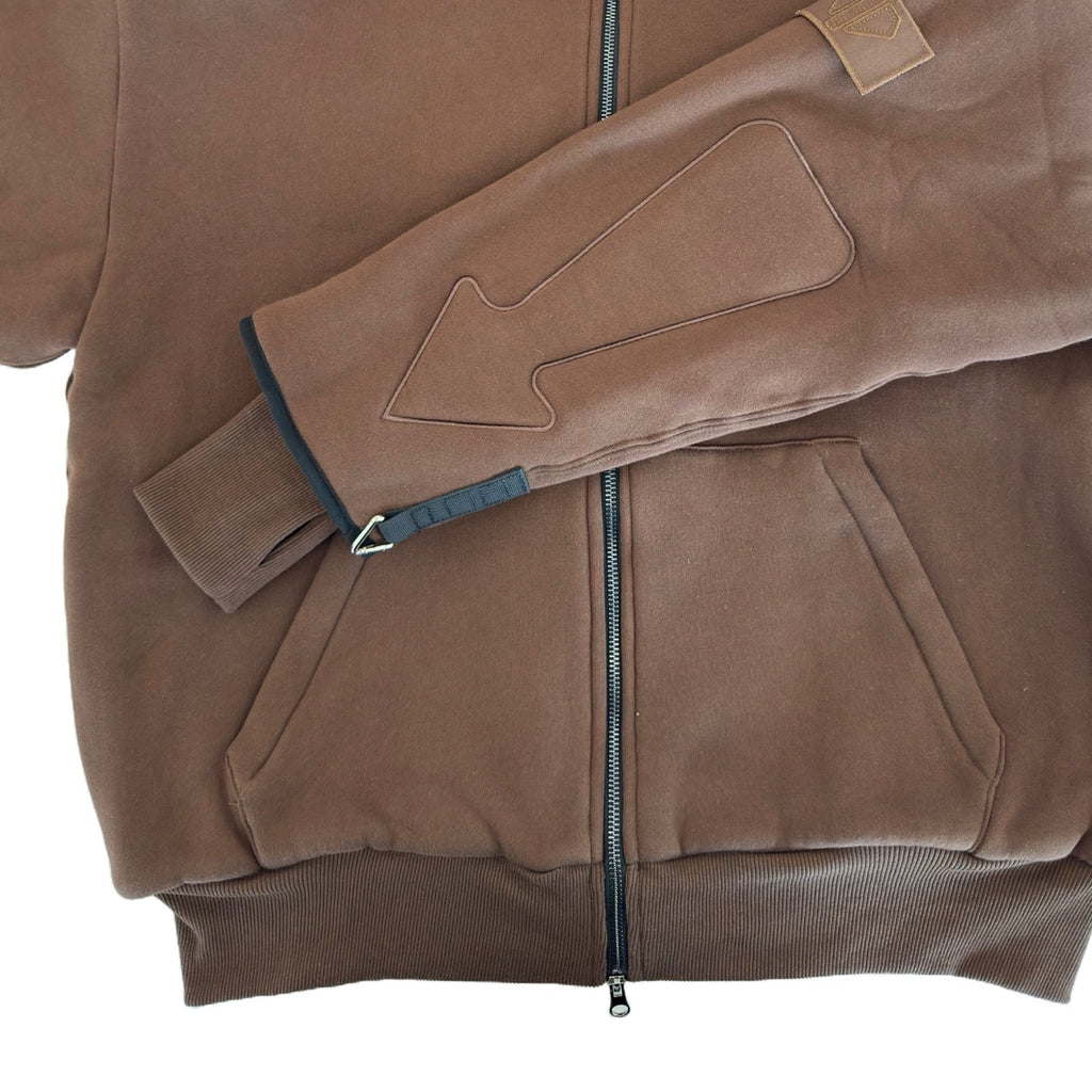 ARROW PADDED Double Layered Hoodie : CHOCOLATE BROWN