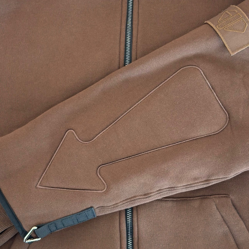 ARROW PADDED Double Layered Hoodie : CHOCOLATE BROWN