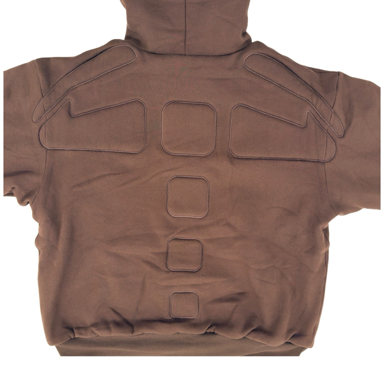 ARROW PADDED Double Layered Hoodie : CHOCOLATE BROWN