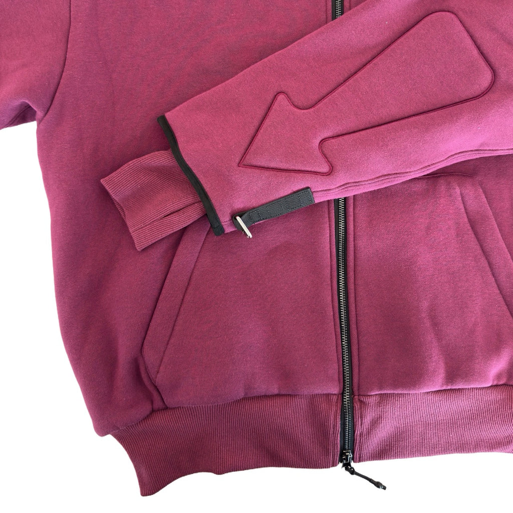 ARROW PADDED Double Layered Hoodie : BERRY
