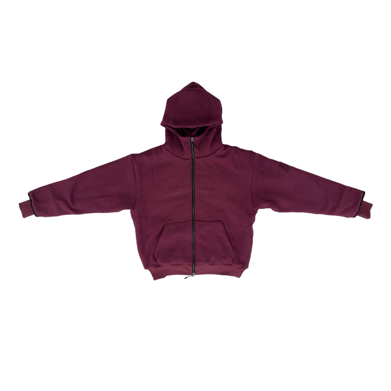 ARROW PADDED Double Layered Hoodie : BERRY