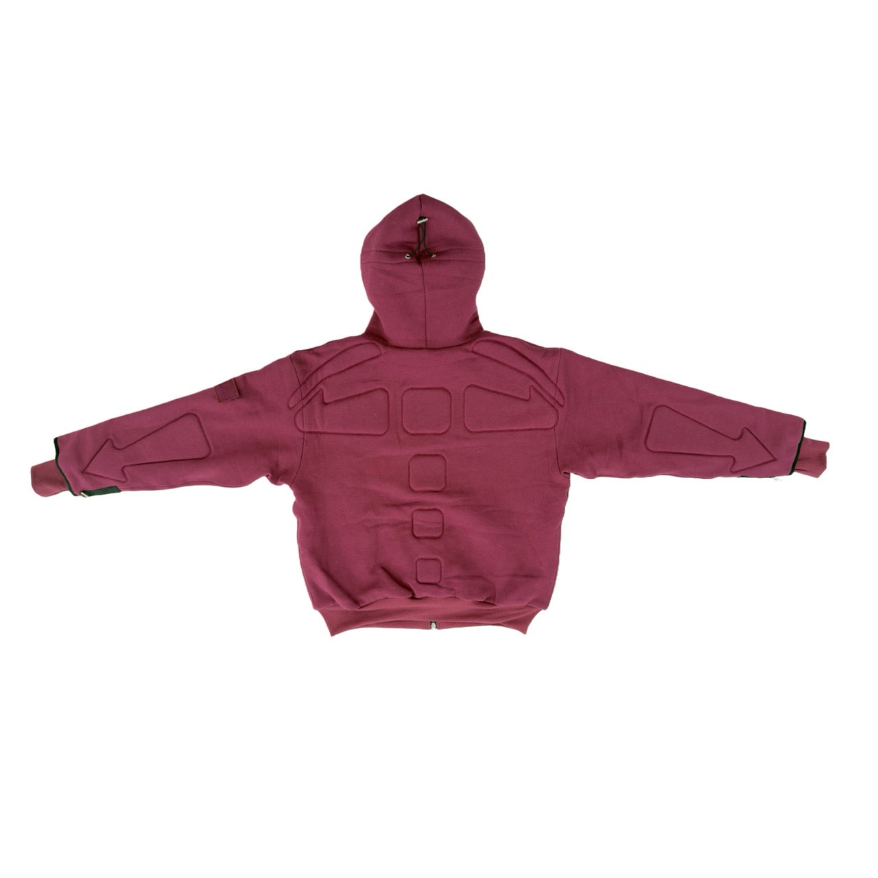 ARROW PADDED Double Layered Hoodie : BERRY