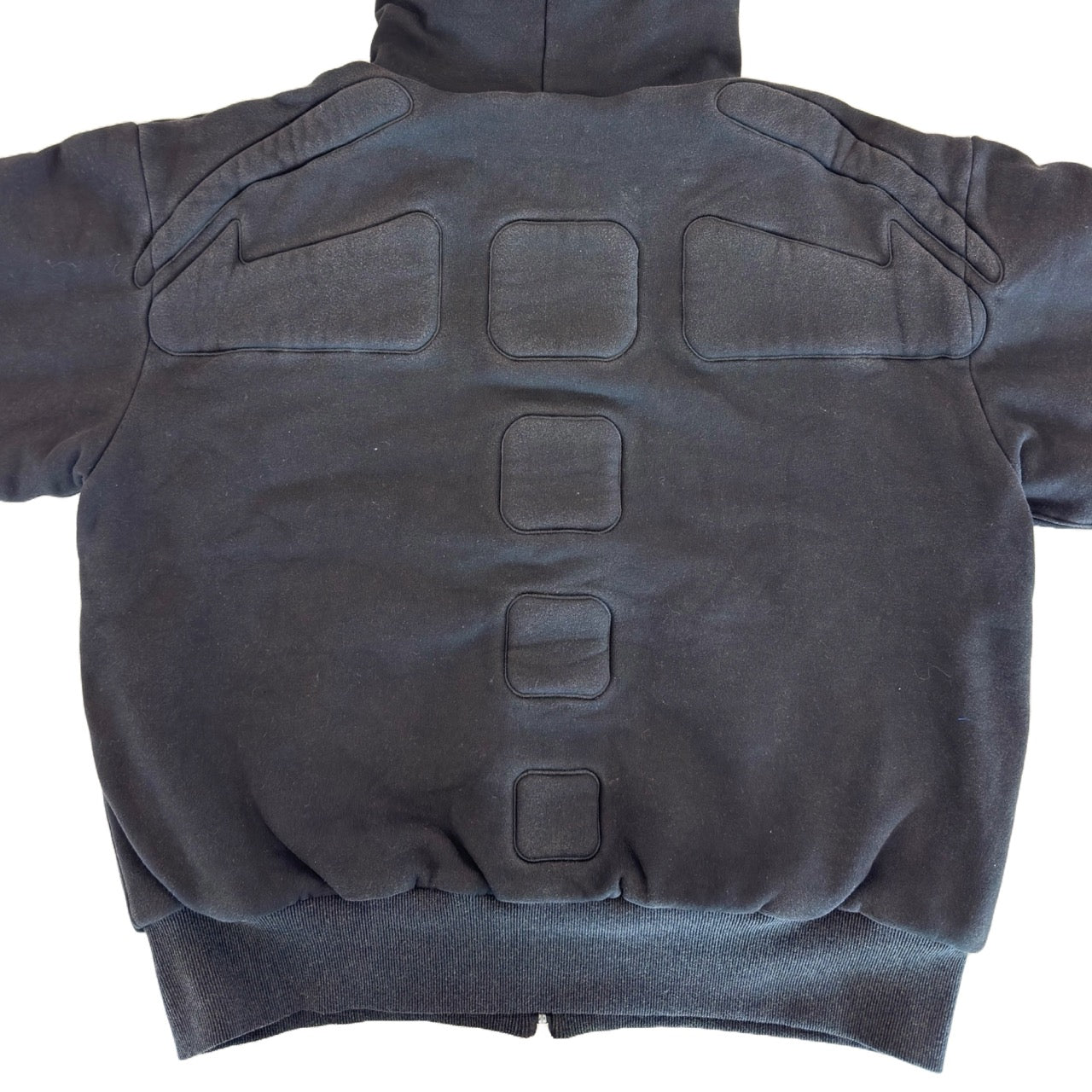 ARROW PADDED Double Layered Hoodie : WASHED BLACK