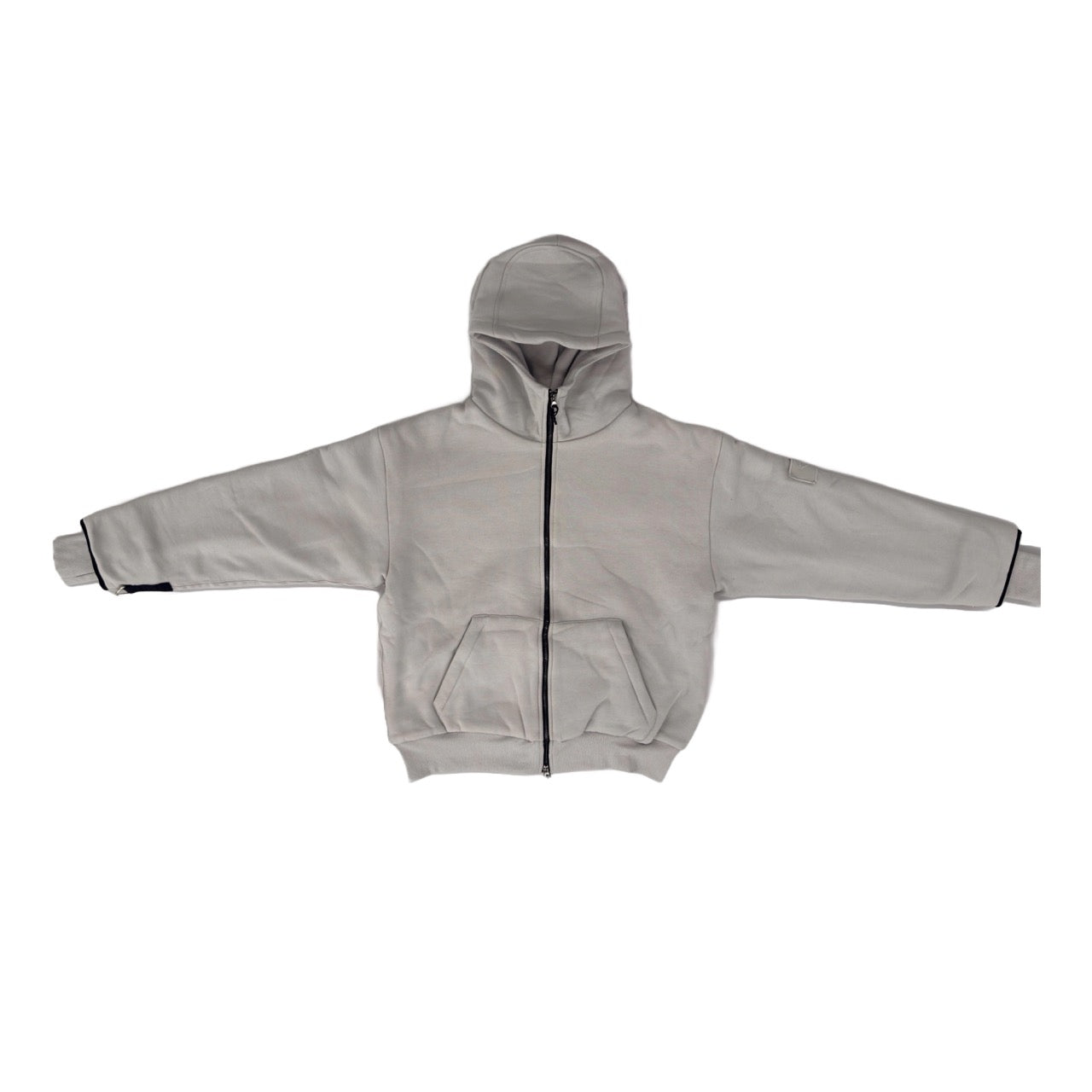 ARROW PADDED Double Layered Hoodie : GREY