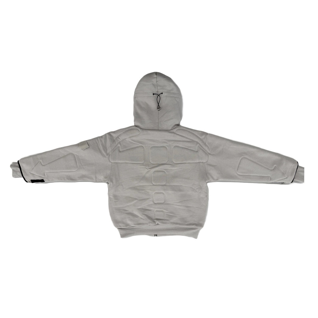 ARROW PADDED Double Layered Hoodie : GREY