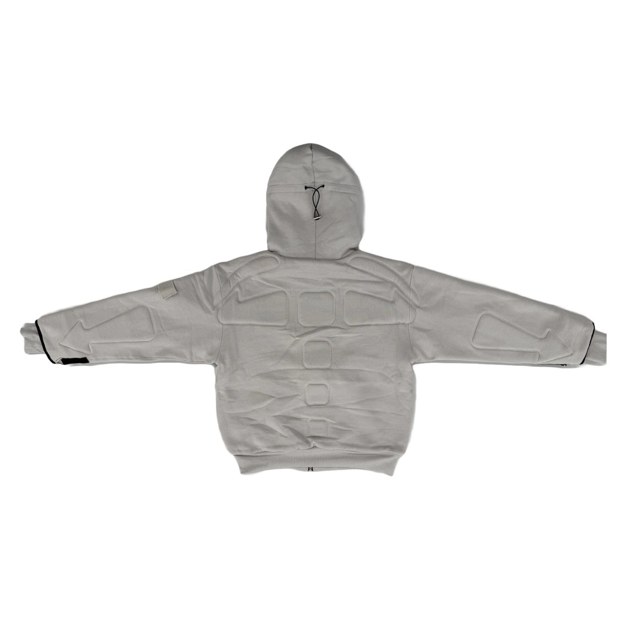ARROW PADDED Double Layered Hoodie : GREY