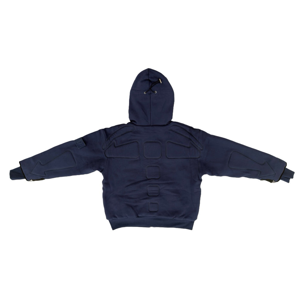 ARROW PADDED Double Layered Hoodie : BLUE