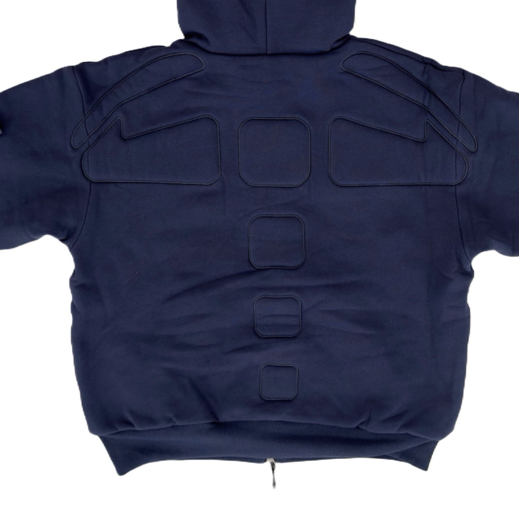 ARROW PADDED Double Layered Hoodie : BLUE