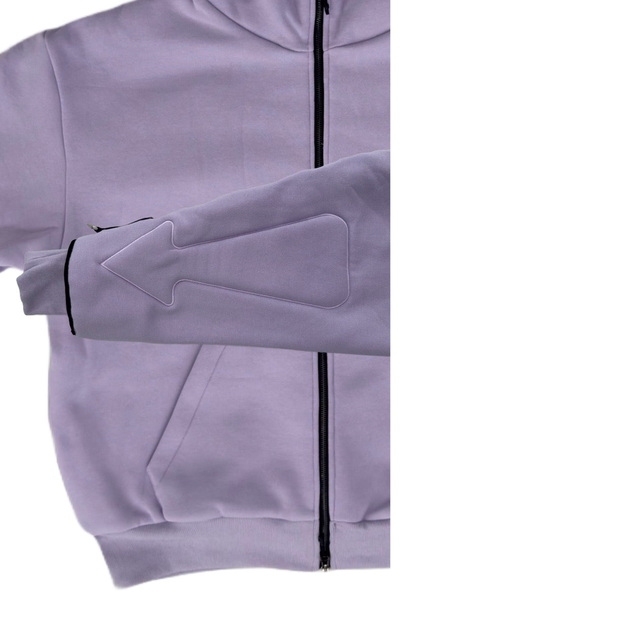 ARROW PADDED Double Layered Hoodie : LILAC