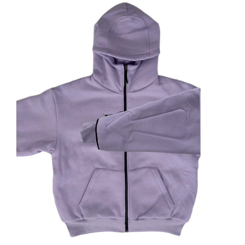 ARROW PADDED Double Layered Hoodie : LILAC