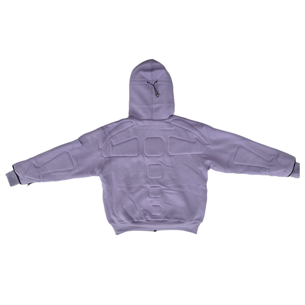 ARROW PADDED Double Layered Hoodie : LILAC