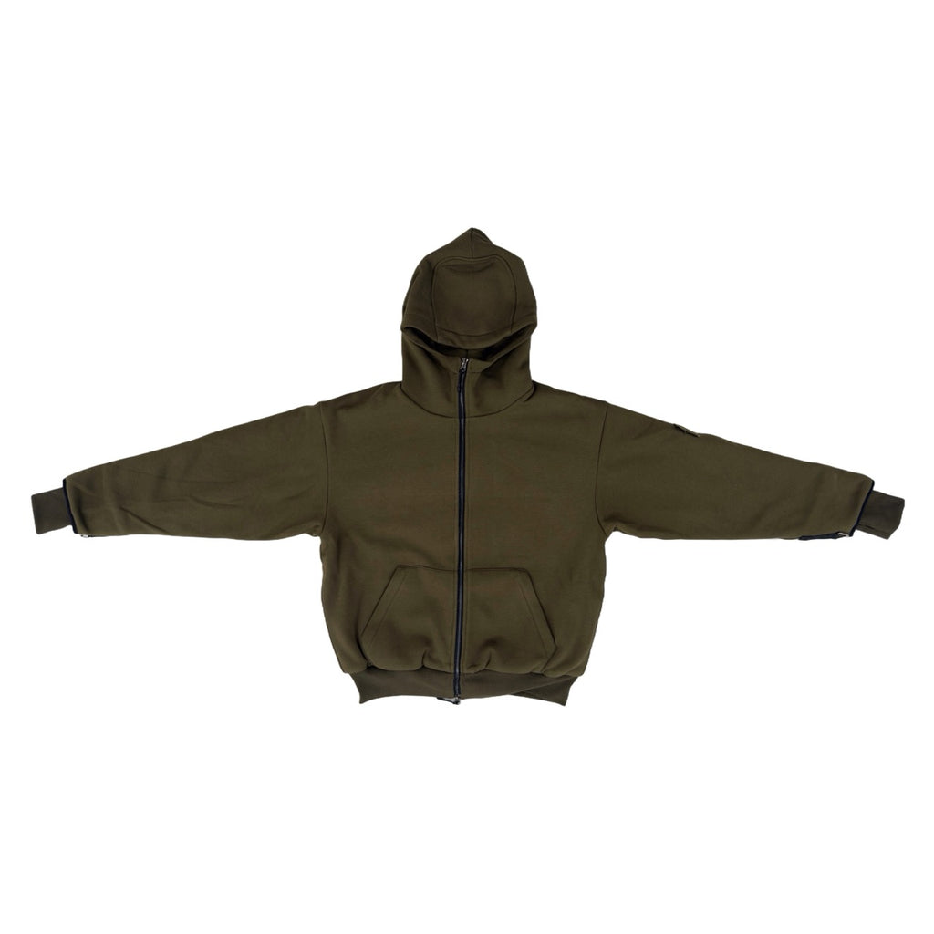 ARROW PADDED Double Layered Hoodie : OLIVE GREEN