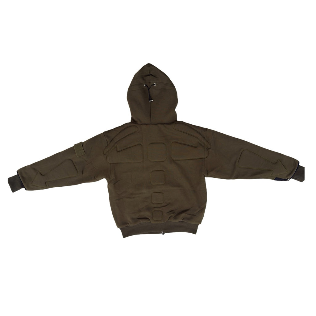 ARROW PADDED Double Layered Hoodie : OLIVE GREEN